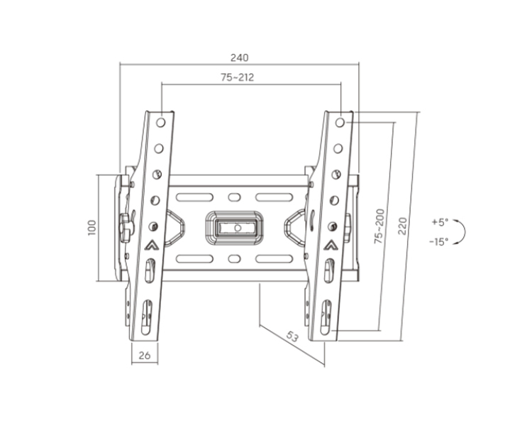 TV Mount: Vertex VX-TV-WM01T TV Wall Mount (Tilt) 13"-43"